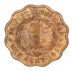 Монета 1 цент 1965 года Британский Гондурас (Белиз)