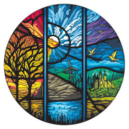 Puzzle ТРИ СОВЫ 77 элементов "Витраж" (ПК77_54620)