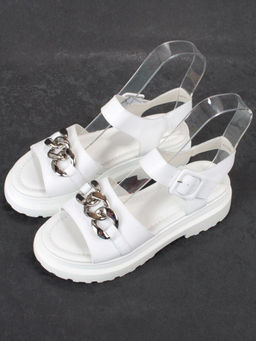 08-PEAG03-1 WHITE Босоножки женские (натуральная кожа) - Фабричный китай фото 5