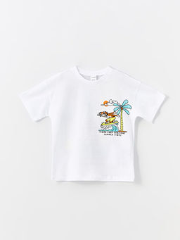 Bisiklet Yaka K?sa Kollu Bask?l? Erkek Bebek Ti??rt 2li - Waikiki фото 3