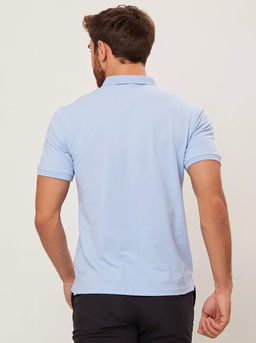 KM1764 Футболка-поло ГОЛУБОЙ