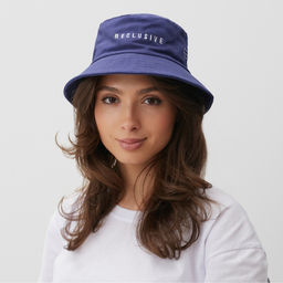 Панама с надписью MINAKU, синяя, размер 56-58