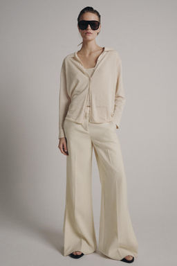 CHAQUETA POLO PUNTO TOP INTERIOR / Beige - Zara фото 6