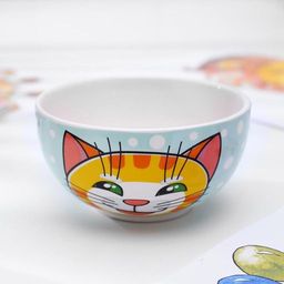 Набор детской посуды из керамики Рыжий кот, 2 предмета: кружка 200 мл, миска 300 мл - Simaland фото 5