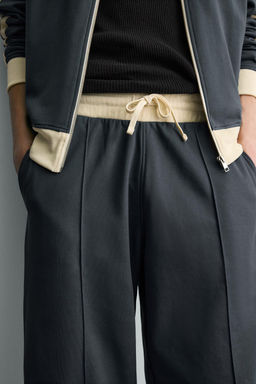 WIDE-LEG JOGGER TROUSERS WITH SIDE TAPING - Zara фото 6