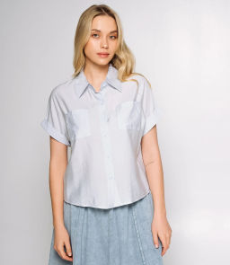 Рубашка #КТ807 (5), серо-голубой