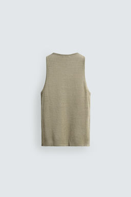 CAMISETA TANK RELAXED FIT PUNTO / Verde claro