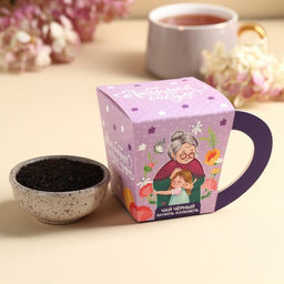 Чай чёрный в коробке-кружке Любимой бабуле, вкус: ваниль - карамель, 50 г.