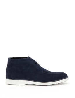 Lacivert %100 Deri Casual Ayakkab_