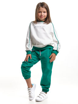 Спортивный костюм для девочки подростка UD 8048 касар/зеленый - Mini maxi фото 5