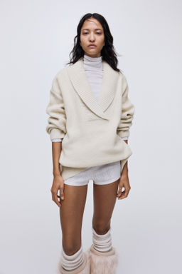Jersey en punto acanalado con cuello esmoquin - H&m фото 5