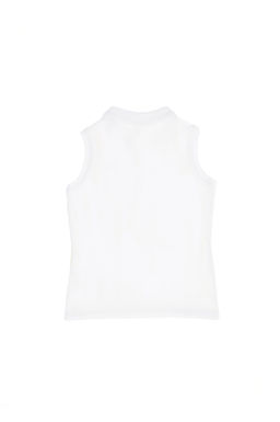 Белая футболка с воротником-поло для девочек - U.s. polo assn фото 8