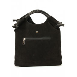 Сумка женская натуральная замша ADEL-267 (отделка ИСК/КОЖА), 3отд, плеч/рем. черный 265448 - Adelia фото 2