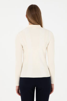 Женский кремовый свитер Неожиданная скидка в корзине - U.s. polo assn фото 5