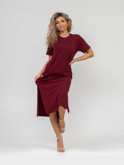 Платье женское, цвет бордовый