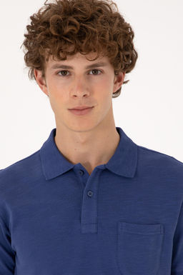 Erkek Slim Fit D_k_ml_ Polo Yaka A__k Lacivert Ti__rt Sepette S_rpriz _ndirim - U.s. polo assn фото 2