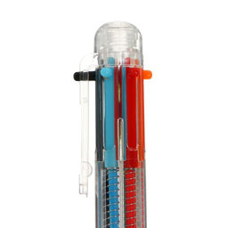 Цена за 2 шт. Ручка шариковая Calligrata, автоматическая, 6-цветная, прозрачный корпус