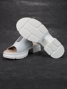 08-PED123-1 WHITE Босоножки женские (натуральная кожа)