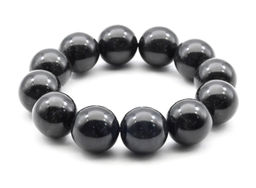 Браслет из полимера шарик 20мм цв.черный