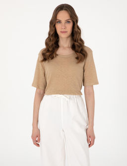 Bej Comfort Fit Ti__rt