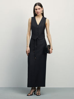 Жилет приталенного кроя изо льна / Zarina  фото 2