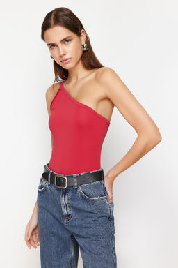 K?rm?z? Tek Kol Esnek C?tc?tl? Orme Body TWOSS24BD00041 - Trendyolmilla фото 3