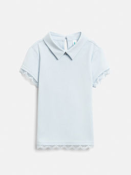 ACOOLA / Блузка детская для девочек Gvinevra голубой  фото 3