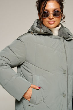 Пальто Beautiful Free 8024 шалфей