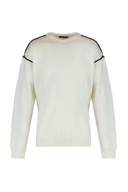 TRENDYOL MAN Siyah Oversize Bisiklet Yaka Biye Detayl? Triko Kazak TMNAW22KZ0142 - Trendyolmilla фото 7