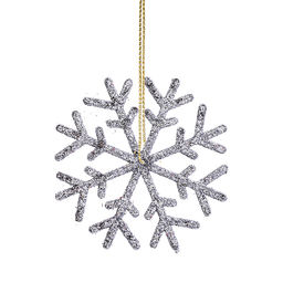 Набор новогодних украшений "Разноцветные снежинки" (3шт х 6см)