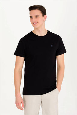 U. S. Polo Assn Мужская черная базовая футболка с круглым вырезом - U.s. polo assn фото 7