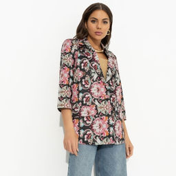 Жакет с подплечниками Всемирное признание (black) - Charutti фото 6