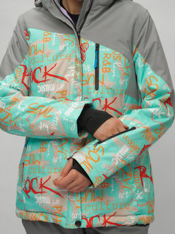 Горнолыжный костюм женский бирюзового цвета 02252Br - Chunmai фото 45