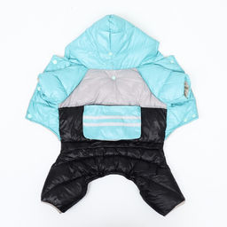 Комбинезон Анорак светоотражающий, размер 16 (ДС 36, ОГ 46, ОШ 35 см), чёрно-голубой - Simaland фото 11