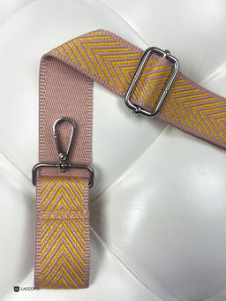 LACCOMA ремень 1000-елка-3,8-розов/золот полиэстр