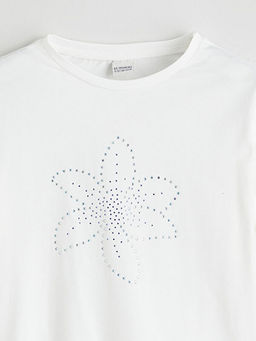 Bisiklet Yaka Ta?l? K?z ?ocuk Ti??rt