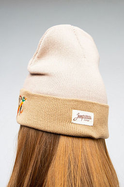 Шапка ЗАПОРОЖЕЦ Ditch Sobaka LIGHT BEIGE/BEIGE  фото 2