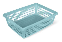Цена за 2 шт. Корзина для хранения "Велетта" 38х28х11см бирюзовая С714БИР