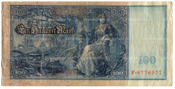 Банкнота 100 марок 1910 года Германия