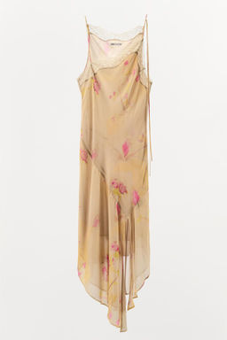 FLOWING PRINTED DRESS WITH LACE - Zara фото 4