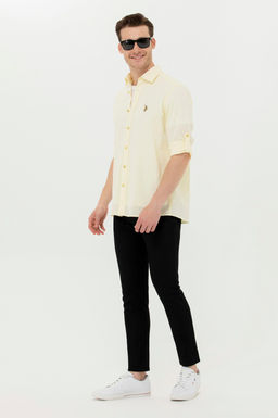 Erkek Slim Fit Siyah Kanvas / Chino Pantolon