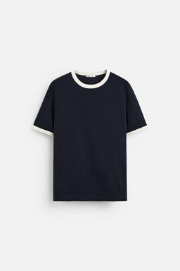 BASIC CONTRAST RIB T-SHIRT - Zara фото 37