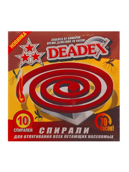 Цена за 2 шт. Спирали от комаров DEADEX, красные, 10 шт.