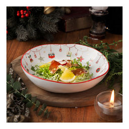 Миска сервировочная Walmer Christmas, 1.36 л, цвет красный  фото 3