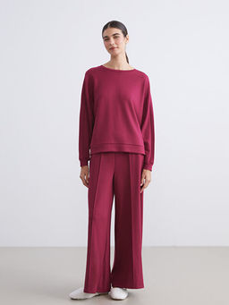 Bisiklet Yaka Oversize Kad?n Pijama ?st?