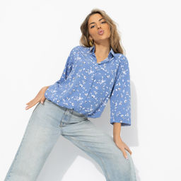 Блуза , освежающая образ, Твой личный тренд (небесная)