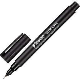 Цена за 2 шт. Маркер перманентный Комус, 0,5 мм, черный, игольчатый наконечик