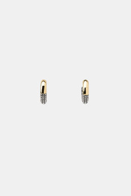 RHINESTONE HOOP EARRINGS - Zara фото 7