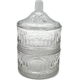 Цена за 2 шт. Ваза двухярусная для меда/икры h-11см, d-7см AMELIA FH-8