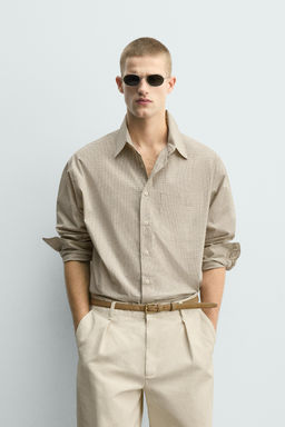 CAMISA CUADROS BORDADO / Crudo - Zara фото 2